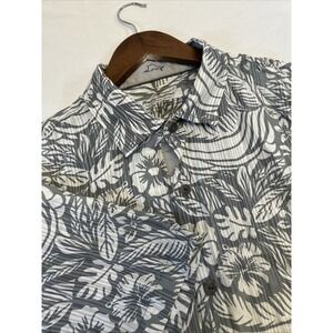 Tommy Bahama The Coconut Point Men's L Button Up Shirt Floral Green Tender Blend